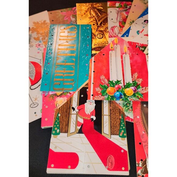 Vintage Double-Sided Christmas Card & Tag Collection - 32 Piece Set - Picture 4 of 6